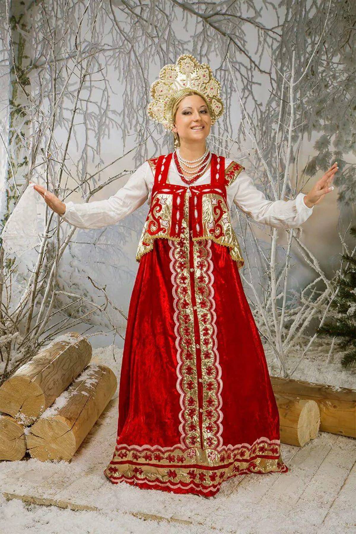 Girls in Slavic costumes in Asansol