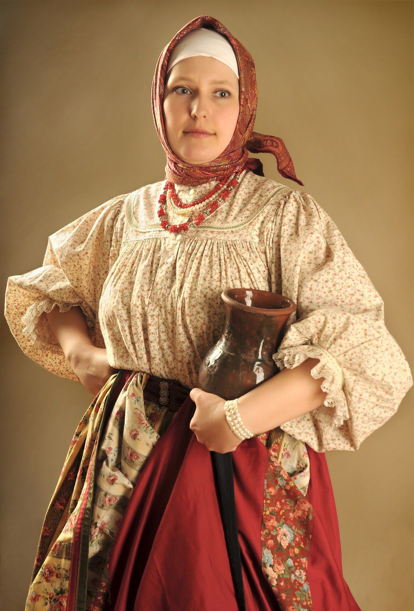 Girls in Slavic costumes in Asansol